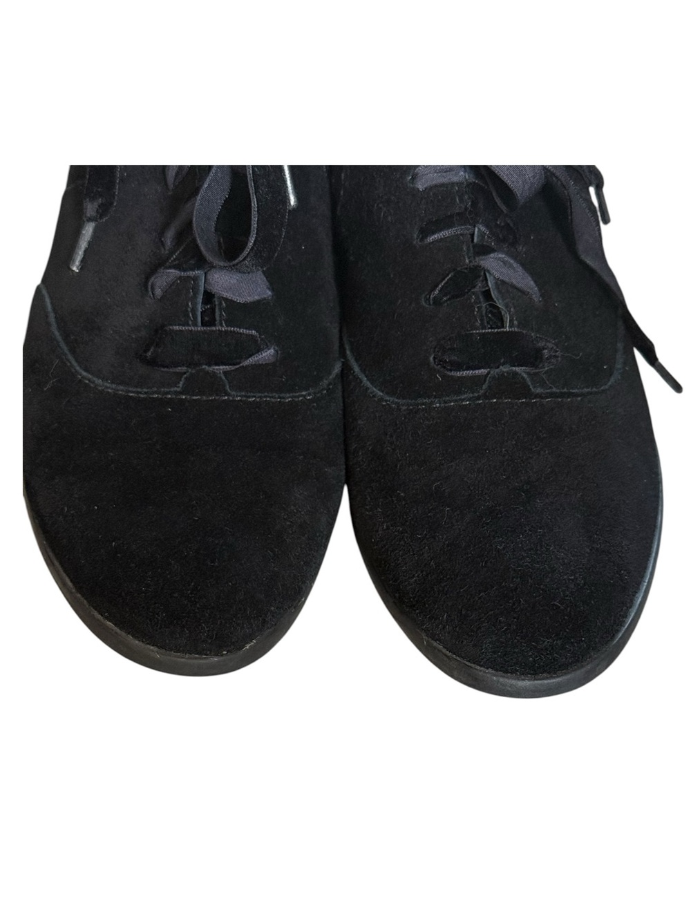 BORN Eden Black Suede Ribbon Lace Oxford Shoes Size 10M - Picture 6 of 8